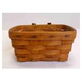 Small Vintage Handcrafted Wood Splint Weave Basket