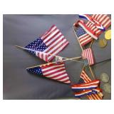 9 Assorted Sized American Flags, Sooner State Game