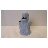 Vintage Niloak Pottery Blue Tulip Embossed Vase