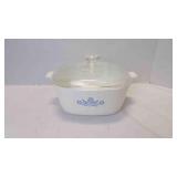 Vintage Corningware Square Casserole Dish w/Glass