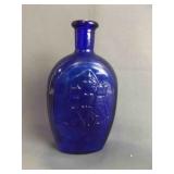 Vintage Wheaton Cobalt Blue Glass Franklin
