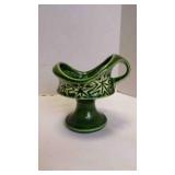 Vintage 1968 McCoy Pottery Green & White Pedestal