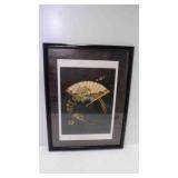 Framed Oriental Fan II Print by Nancy Slocum