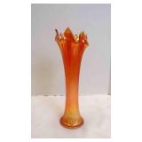 Antique Fenton Fine Rib Marigold Orange & Gold