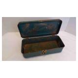 Vintage Metal Utility Box w/Hinged Closing Lid