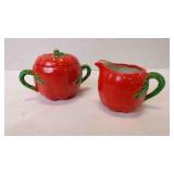 2 Vintage Ceramic Tomato Tableware Set