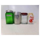3 Vintage Shakers - (1) w/Out Lid