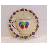 Vintage Ceramic Tea Cup & Saucer Wall Planter Vase