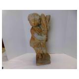 Vintage Concrete Cherub Garden Statue - VERY