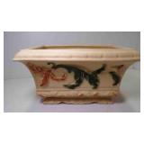 Vintage Art Pottery Rectangular Planter Embossed