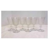 Set of 6 "Westward Ho" Pattern Frosted Embossed