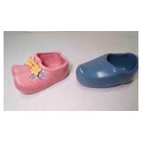 Vintage Pink Ceramic Baby Shoes Planter Pioneer