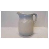 Vintage Salt-Glazed Hand-Thrown Stoneware Pitcher