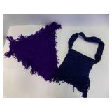 2 Hand Crocheted Shawl/Poncho & Purse