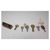 Vintage Chinese Brass Padlock NO KEY & 6 Vintage