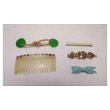 5 Vintage Hair Barrettes