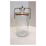 Vintage Clear Canning Container/Jar Bottle w/Lid