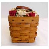 Small Vintage Handcrafted Wood Splint Weave Basket