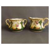 Vintage White Porcelain Cream and Sugar Set
