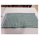 Woven Gingham Green & White Checkered Fabric