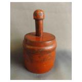 Vintage Wood Butter Mold Press - Cylindrical