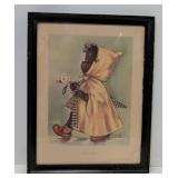 Vintage Black Americana Print "Slick Chick" In A