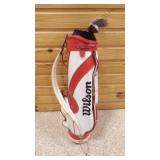 4 Vintage Wilson Vinyl/Faux-Leather Golf Bag
