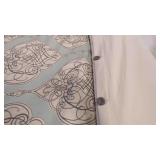 Light Blue & Ivory Damask/Rococo Patterned King