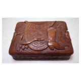 Vintage Molded Box Featuring Western Cowboy