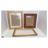 3 Large Picture Frames - 2 with Glass