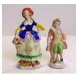 2 Vintage Porcelain Colonial/Victorian Figurines