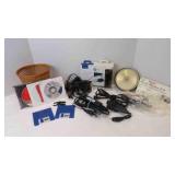 18 Assorted Universal Cords, Wicker Basket