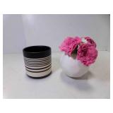 2 Planters - Sinclair Striped Cylinder
