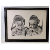Vintage Black Americana Print "Compassion" In A