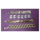 Vintage Silver Tone Sunburst Disc Medallions &