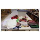 Storage Tub of Mixed Lot of Fabric Pieces