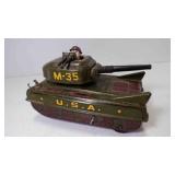 Vintage Military Tank M-35 Tin Lithograph Toy