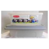 2 Plastic Storage Containers w/Lids