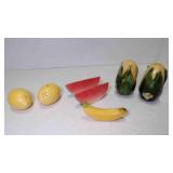3 Vintage Sets Salt & Pepper Shakers - Lemons