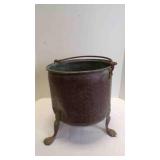 Vintage Hammered Copper Cauldron Bucket/Planter