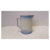 Vintage Ceramic Blue Colored Stoneware Pitcher w/
