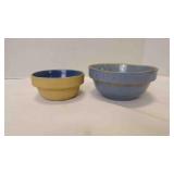 2 Small Vintage Glazed Hand-Thrown Ceramic Bowls