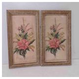 2 Vintage Reliance Prints Floral Framed 1 HAS