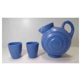 Vintage Niloak Pottery "Ozark Blue" Glaze Bullseye