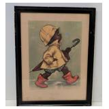Vintage Black Americana Print "City Slicker" In A