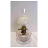 Vintage Clear Glass Base & Frosted Etched Grapes
