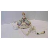 Vintage Porcelain Victorian Lady Figurine Vanity