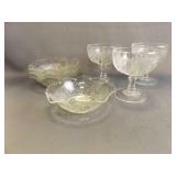 Vintage Jeannette Glass Iris and Herringbone