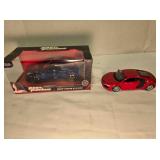 2 Die Cast cars; Maisto Audi R8, 1:24 scale, 7"