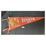 Ithaca NY pennant & antique arrowhead